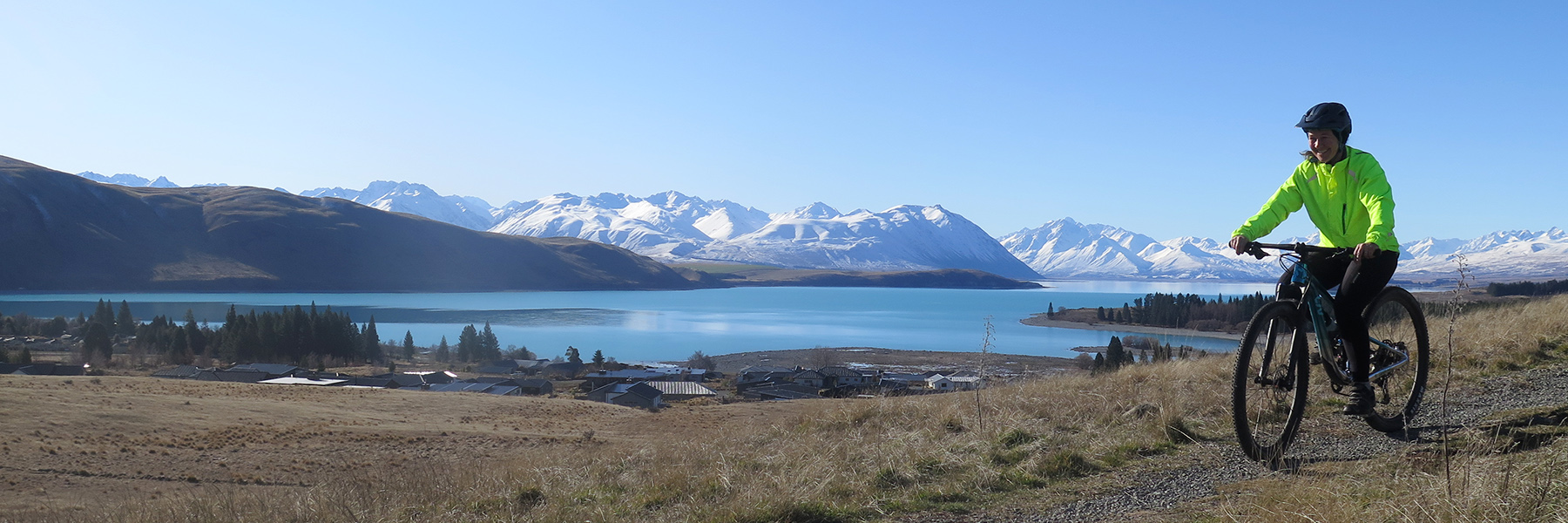 Cycling Lake Tekapo